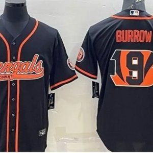 Joe Burrow Bengals Baseball Jersey XXL